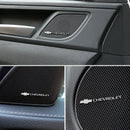 Emblema 3D Alloy para Interior Chevrolet – Adesivo Premium para Som, Painel e Volante (Kit 4 Peças)