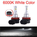 Lâmpada LED Automotiva H11/H8/H9 80W 30000LM – Farol e Neblina Super Brilho 3000K/6000K (Kit 2 Peças)