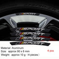 Adesivo 3D Alumínio Limited Edition para Rodas – Emblema Decorativo Aro Automotivo (Kit 4 Peças)