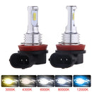 Lâmpada LED Automotiva H11/H8/H9 80W 30000LM – Farol e Neblina Super Brilho 3000K/6000K (Kit 2 Peças)