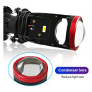 Lâmpada LED Automotiva H4 Mini Projetor 100W 30000LM – Farol Alto e Baixo com Turbo Fan 6000K (Kit 2 Peças)